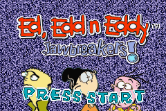 Ed Edd N Eddy Jawbreakers title screen for GameBoy Advance